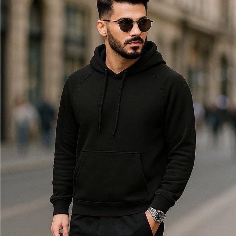 Classic Black Men's Hoodie
